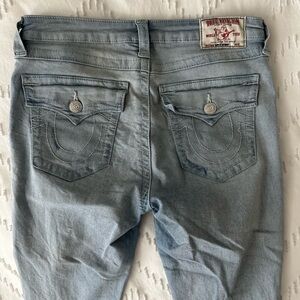 Light blue super skinny stretchy jeans